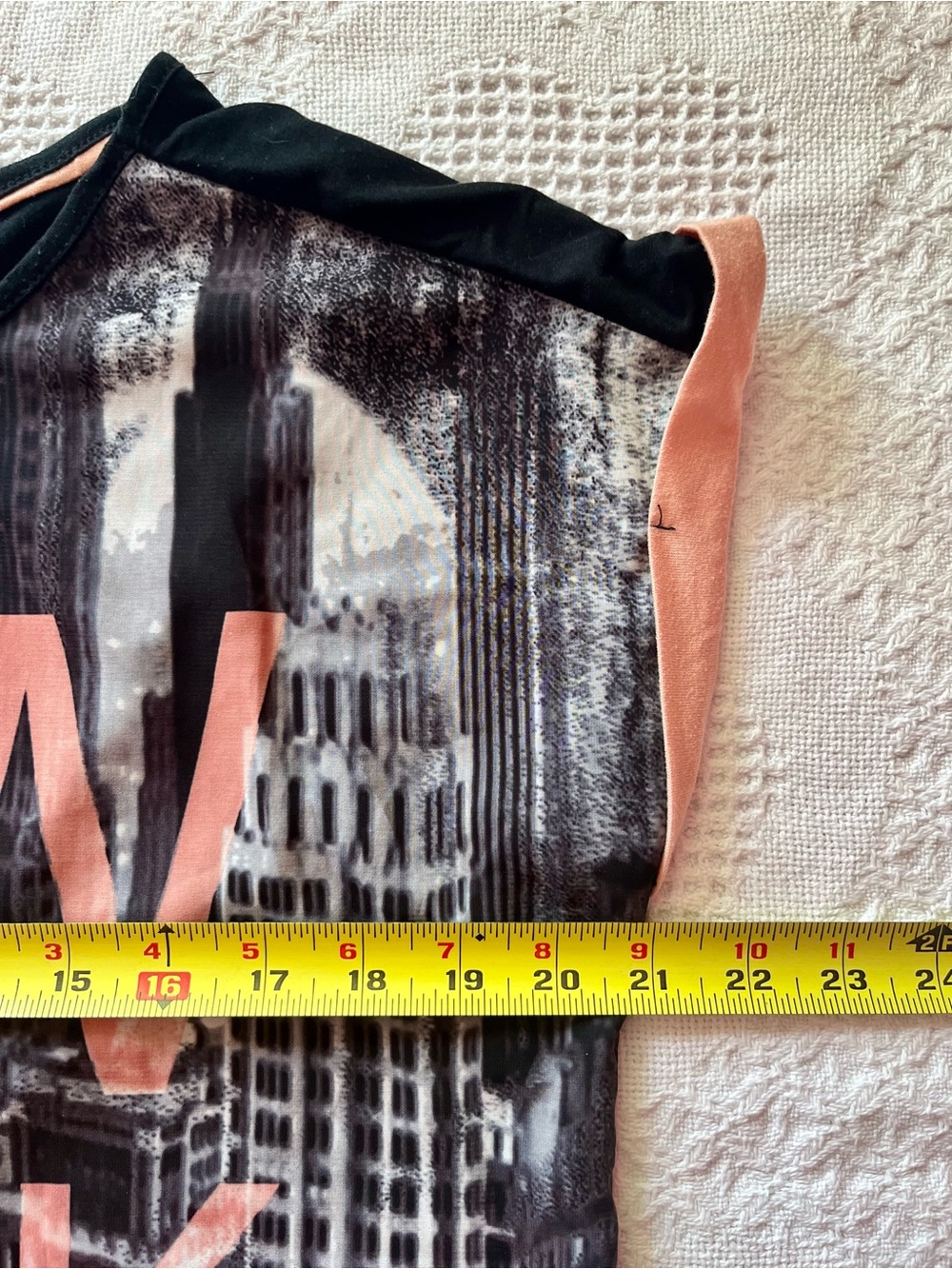 Flowing Boxy Black Graphic Tee with Pink 'New York City' Print - Picture 3 of 6